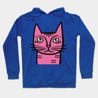 Quirky Pink Cat Hoodie